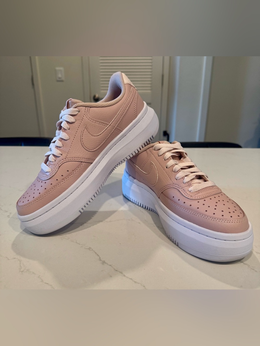 Nike Court Women's Alta Blush Pink Platform Sneakers Brand New